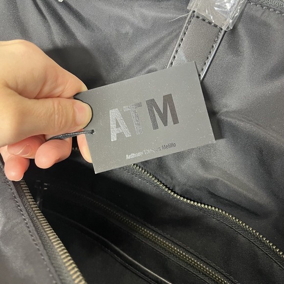 NWT ATM Anthony Thomas Melillo Medium Tote Backpack Foldable Convertible Black - Picture 6 of 11